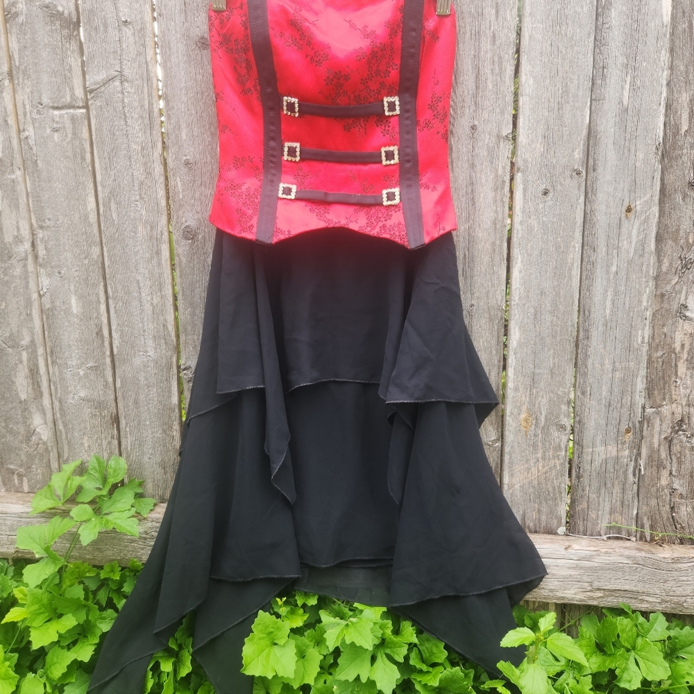 Vintage Betsy & Adam Y2k Gothic Corset Dress